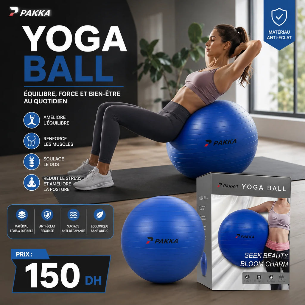 Ballon de Yoga & Fitness Anti-Explosion – PAKKA كرة اليوغا والفيتنس