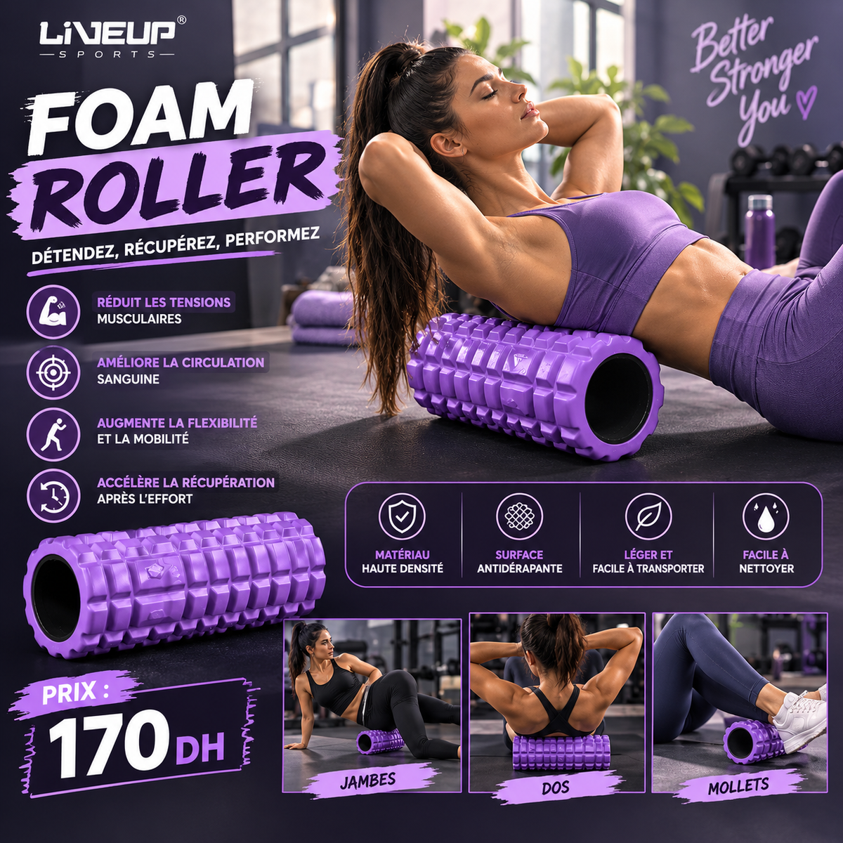 Foam Roller – Rouleau de massage musculaire