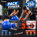 Pack Fitness 2 en 1 – Yoga Ball + Ab Wheel à 250 DH