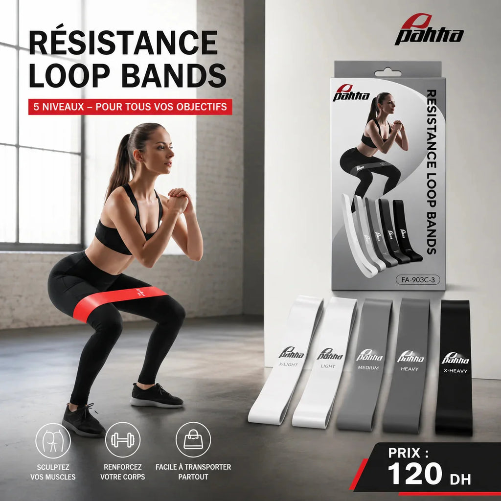 Resistance Bands 5 Niveaux – تمرين كامل فدارك
